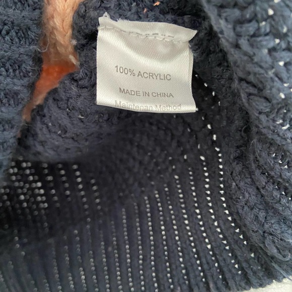 Warm soft cozy colorblock knit crewneck sweater, size large - Picture 5 of 5